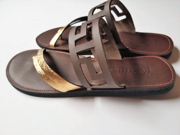 Halogen Chocolate Laser Sandals - Zai & Ami Designs