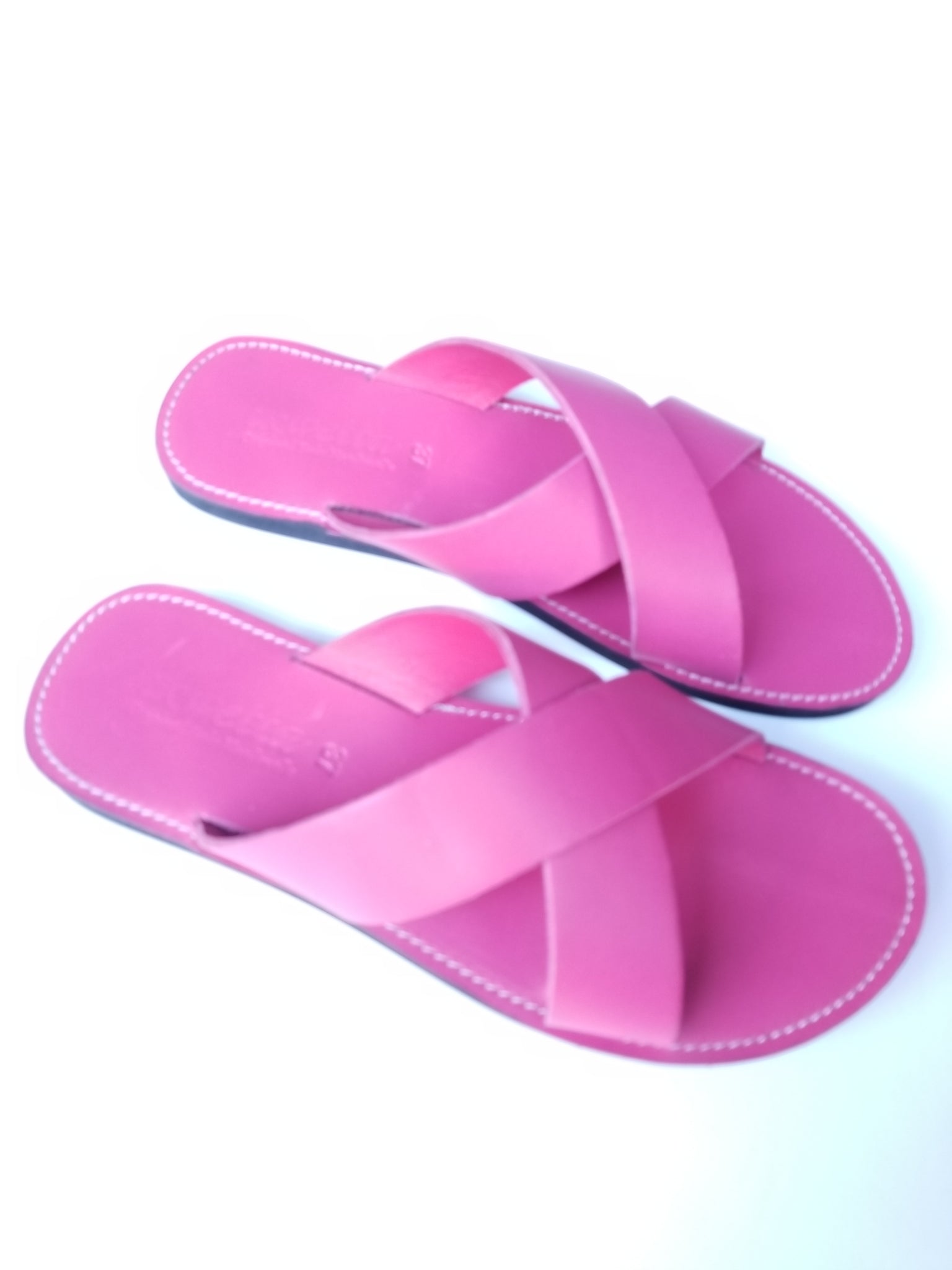 Pink Crossover Slides - Zai & Ami Designs