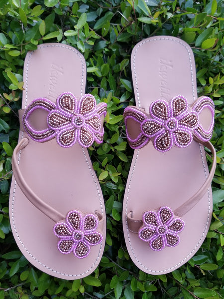 Pink Floral Sandals - Zai & Ami Designs