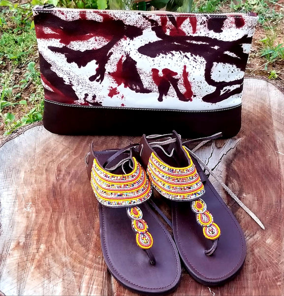 Sunset Dreams Beaded Cuff Sandals - Zai & Ami Designs