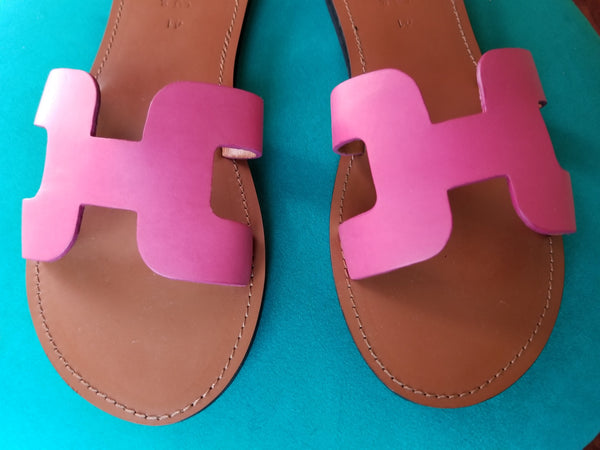 Heru Teal & pink Leather Sandal - Zai & Ami Designs