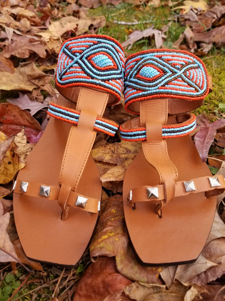 Zai beaded cuff sandals - Zai & Ami Designs