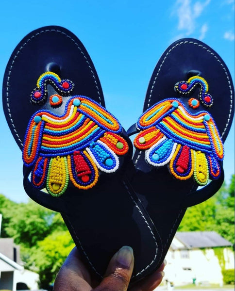 Jeweled Peacock Sandals - Zai & Ami Designs